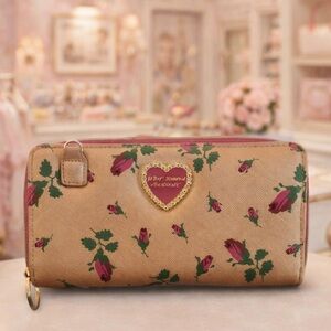 Betsey Johnson Tan Floral Wallet